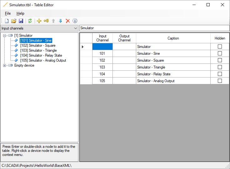 Table Editor application