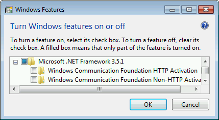 Componentes de Windows 7 .NET