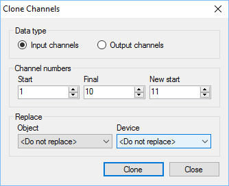 Clone channels feature