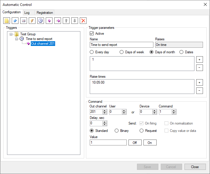 Automatic control module