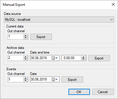 Manual export