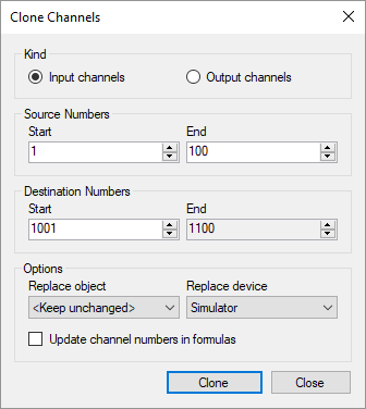 Channel cloning