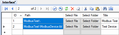 Adding a view in the Interface table