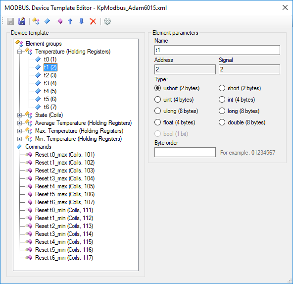 Device template editor