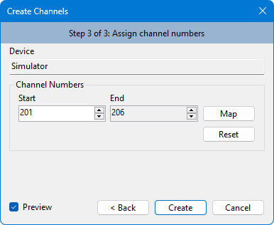 Channel creation wizard. Step 3