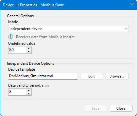 Independent device properties