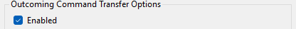 Outcoming command transfer
