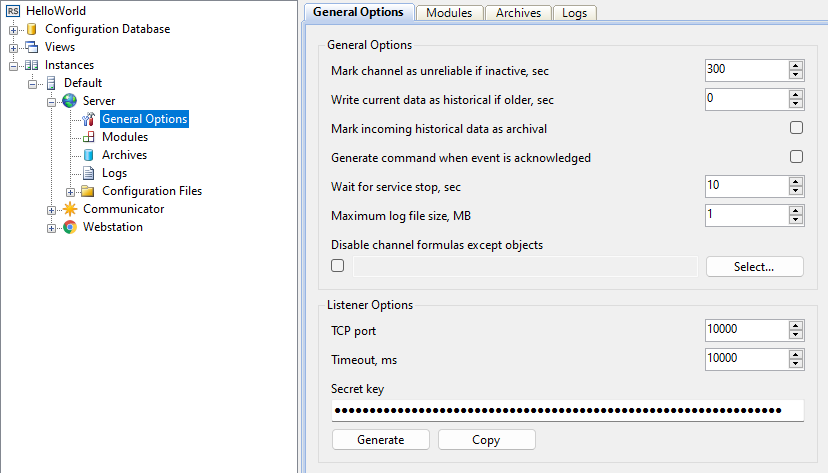 Graphical shell for Server configuring