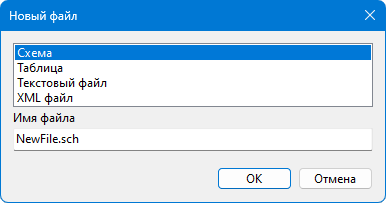 Диалог создания представления